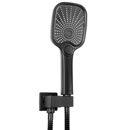 Czarny zestaw prysznicowy podtynkowy Moby Rea