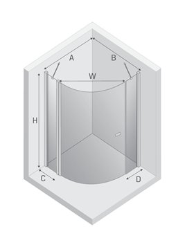 Kabina prysznicowa półokrągła 80x80 K-0415 New Soleo New Trendy
