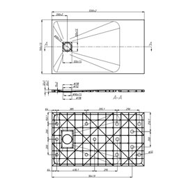 Biały brodzik prysznicowy prostokątny o strukturze kamienia 120x70 cm Riko Hydrosan
