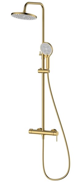 Zestaw prysznicowy natynkowy dwufunkcyjny złoty szczotkowany Ultimate ADUL6212C1 Avapax