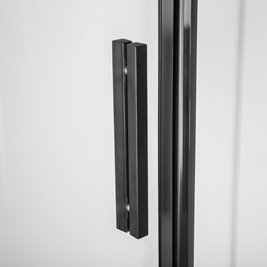 Kabina prysznicowa jednoskrzydłowa półokrągła z brodzikiem 80x80 RPS Solid BL Kerra