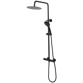 Czarny zestaw prysznicowy termostatem Vincent Rea