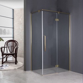 Złota prostokątna kabina prysznicowa 100x80 BK248T08/10ZP Fresh Line Prawa