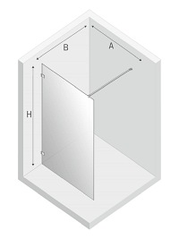 Miedziana Avexa Copper Brushed New Trendy EXK-3762 ścianka prysznicowa 70 cm szkło 8 mm