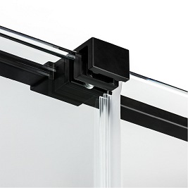 Smart New Trendy Black czarne drzwi prysznicowe wnękowe rozsuwane 120 cm EXK-4111