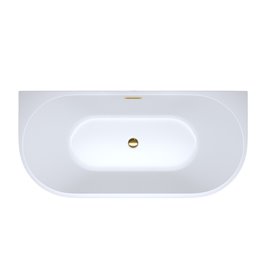 Wanna wolnostojąca przyścienna złote wykończenie 160 cm Lena Hydrosan