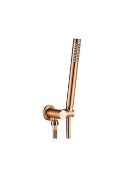 Miedź szczotkowana zestaw wannowo-prysznicowy podtynkowy box Lungo Rea