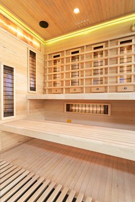Sauna na podczerwień 4 osobowa + kamienie solne 175X140X200CM MO-EP4RSL Infrared Mazur