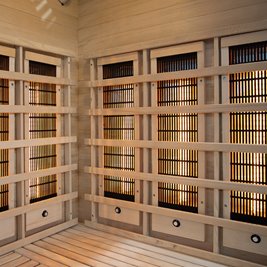 Sauna na podczerwień 3-osobowa 120x120 cm grzejniki kwarcowe i karbonowe Alta6 Infrared