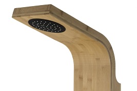 Bali Corsan panel natryskowy bambusowy czarny bateria termostat B-231