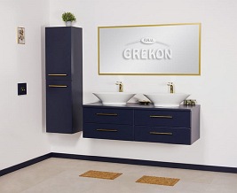 Szafka wisząca z umywalkami nablatowymi 140 cm Belli Gold Gante