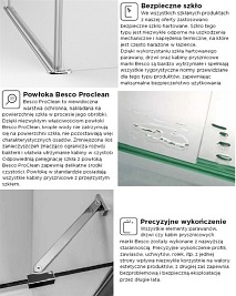Kwadratowa kabina prysznicowa 90x90 P Pixa Besco