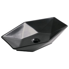 Czarna umywalka nablatowa 58 cm KR-570 BLM Kerra