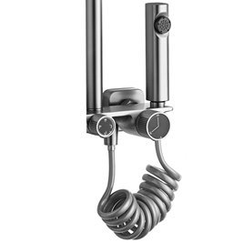 Inox zestaw prysznicowy z wylewką Helix Rea