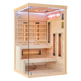 Sauna na podczerwień 2 osobowa + kamienie solne 120X120X200CM MO-EP2RSP Infrared Mazur