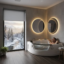 Wanna z hydromasażem narożna Orino 632C 135x135