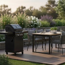 Grill gazowy ZEUS-A kolor czarny ruszt żeliwny moc 8,5 kW + pokrowiec + palnik boczny zdjęcie 16