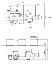 Bateria prysznicowo wannowa Fresh FR7138RO CR Omnires