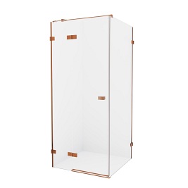Miedziana szczotkowana kabina prysznicowa lewa 80x80 cm EXK-3546 Avexa New Trendy Copper Brushed