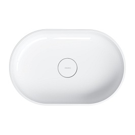 Omnires Ovo M+ umywalka nablatowa biały połysk 55x36 cm OVOUNBP