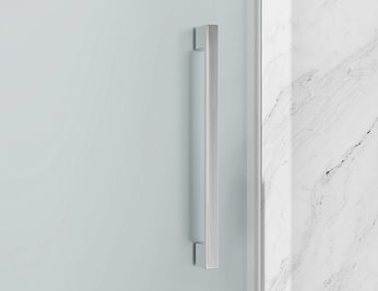 Kabina prysznicowa narożna 95x100 cm szkło 8mm mleczne profile chrom Swiss Liniger