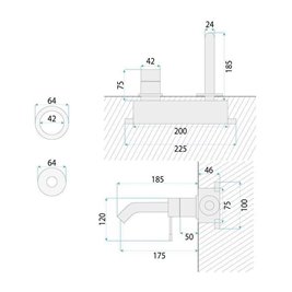 Chromowana bateria umywalkowa podtynkowa box Rea Venti chrom REA-B9753 zdjęcie 9
