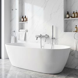 Chromowana bateria wannowa Rea Venti chrom REA-B9752 zdjęcie 4