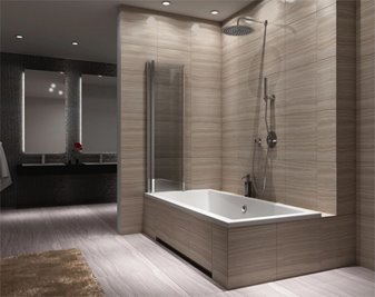 Chromowany parawan wannowy składany 120 cm Agat-3 Rea zdjęcie 4