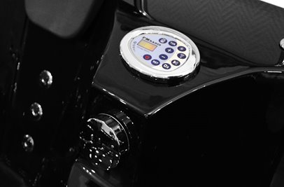 Czarna wanna z hydromasażem dwuosobowa 180x120 cm MO-1631B Prawa