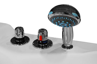 Wanna z hydromasażem narożna Turbo 140x140 cm MO-1003