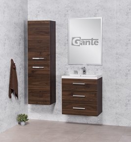 Szafka łazienkowa wisząca z umywalką 60 cm 39/3 Fokus kolor orzech