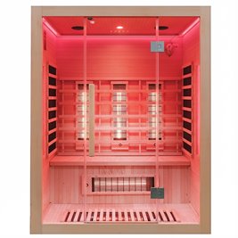 Sauna na podczerwień 4-osobowa 150x120 cm grzejniki kwarcowe i karbonowe Alta3 Infrared