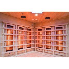 Sauna na podczerwień 5-osobowa 150x150 cm grzejniki kwarcowe i karbonowe Alta4 Infrared