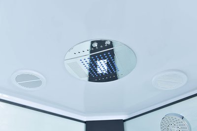 Kabina prysznicowa z hydromasażem zabudowana 120x90 Jasny środek MO-0550-912