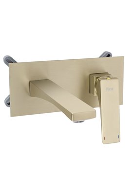 Bateria umywalkowa podtynkowa box Rea Joe złoto szczotkowane