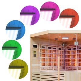 Sauna na podczerwień 6-osobowa 180x180 cm grzejniki kwarcowe i karbonowe Alta7 Infrared