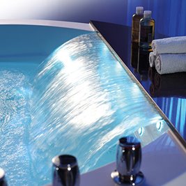 Wanna z hydromasażem okrągła do zabudowy + obudowa 170x170 cm Della 916