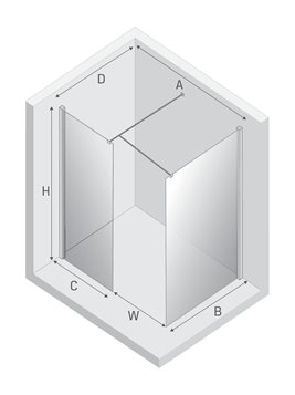 Ścianka prysznicowa 120x90 EXK-1274 New Modus New Trendy