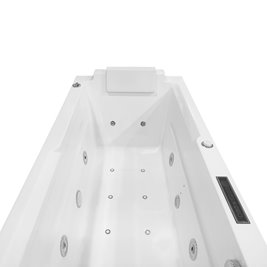 Narożna wanna z hydromasażem prostokątna konglomerat 170x78 cm MO-1802AB