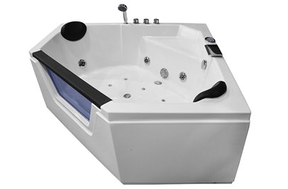 Wanna z hydromasażem narożna pięciokątna 150x150 cm MO-0633