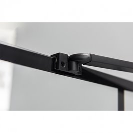 Czarna prostokątna kabina prysznicowa 100x80 drzwi uchylne BS02A