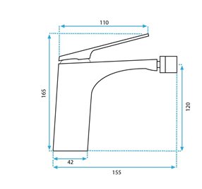 Złota bateria bidetowa Avalon Rea