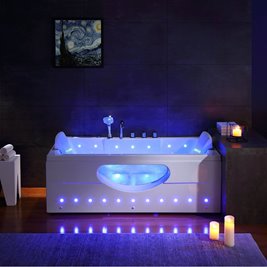 Wanna prostokątna z hydromasażem 170x84 cm Iris 933C Hydrosan