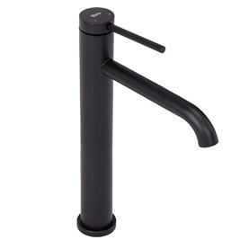 Czarna bateria umywalkowa wysoka Clif Rea