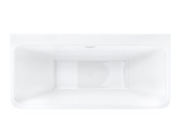 Wanna akrylowa, przyścienna wolnostojąca Iseo Corsan 150 cm korek klik-klak biały