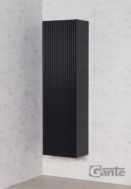 Słupek łazienkowy frezowany wiszący wysoki 155x45 Mirage kolor czarny mat