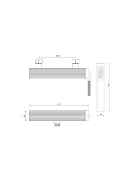 Bateria prysznicowa natynkowa Rea Argon złoty połysk