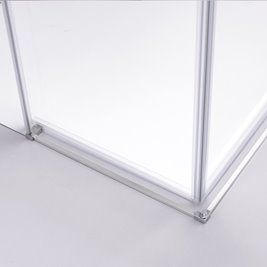 Chromowana kabina prysznicowa kwadratowa Super Slim Nova 80x80 drzwi rozsuwane