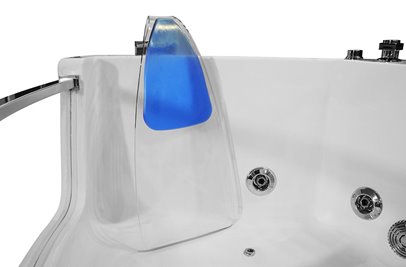 Wanna z hydromasażem przeszklona narożna 141x141 cm MO-0053N