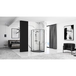 Czarny brodzik pięciokątny 90x90 Diamond Rea zdjęcie 8